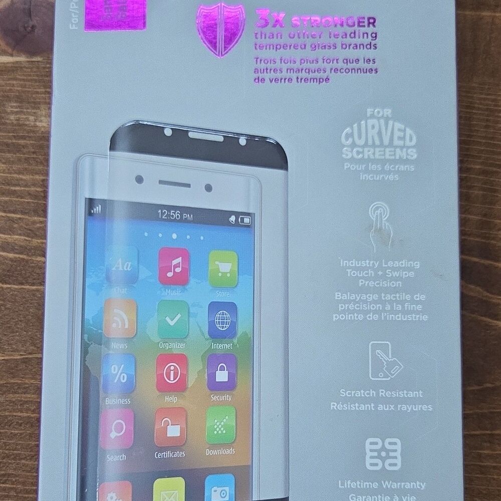 PureGear Curved Tempered Glass Screen Protector Clear Bubble-Free Easy Install